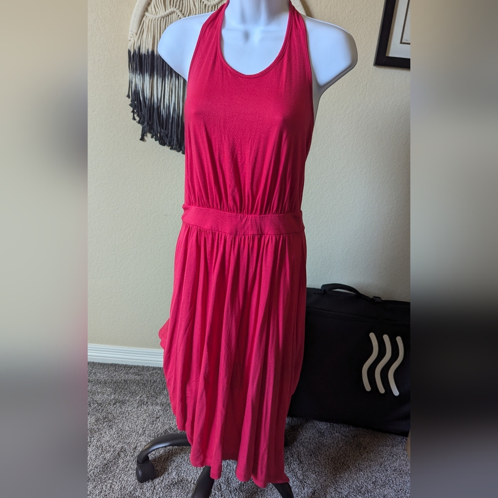 Pink halter dress